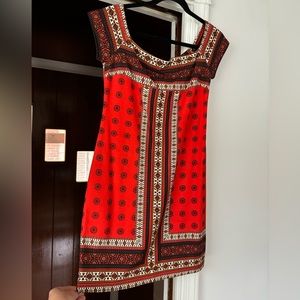 Gianni Bini Bright Orange off the shoulder Mini Dress